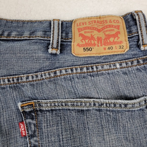 Levi's Other - Levis 550 Relaxed Jeans Mens 40 x 32 Measures 37 x 30 Blue 100% Cotton Distress